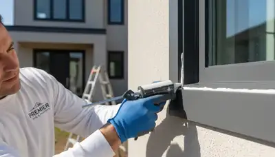 Professional caulking and sealing on San Antonio, TX home exterior to prevent leaks and weather damage