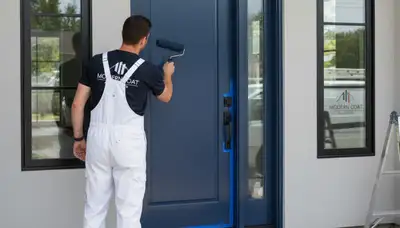 Professional door painting in San Antonio TX enhancing curb appeal and weather protection