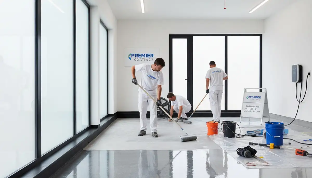 Professional garage floor epoxy coating in San Antonio TX for durable, polished home surfaces