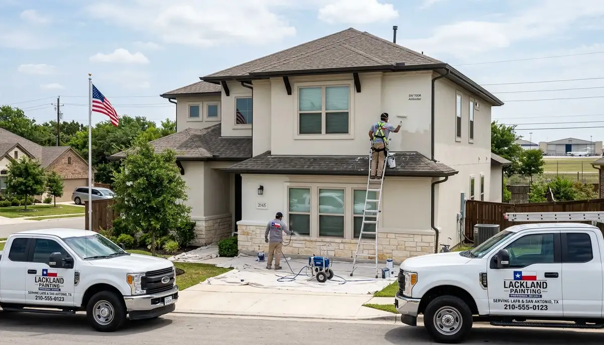 Professional house painters in San Antonio TX providing expert residential exterior painting services