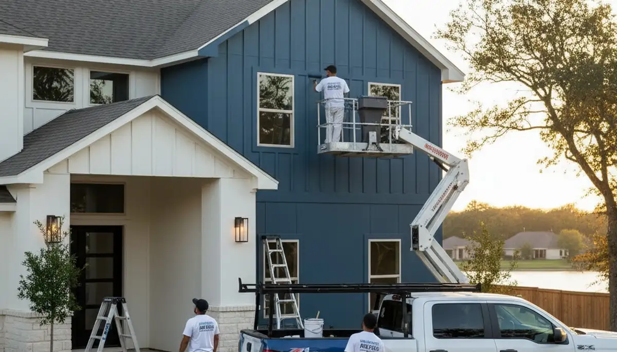 Professional house painters in San Antonio TX providing expert residential exterior painting services