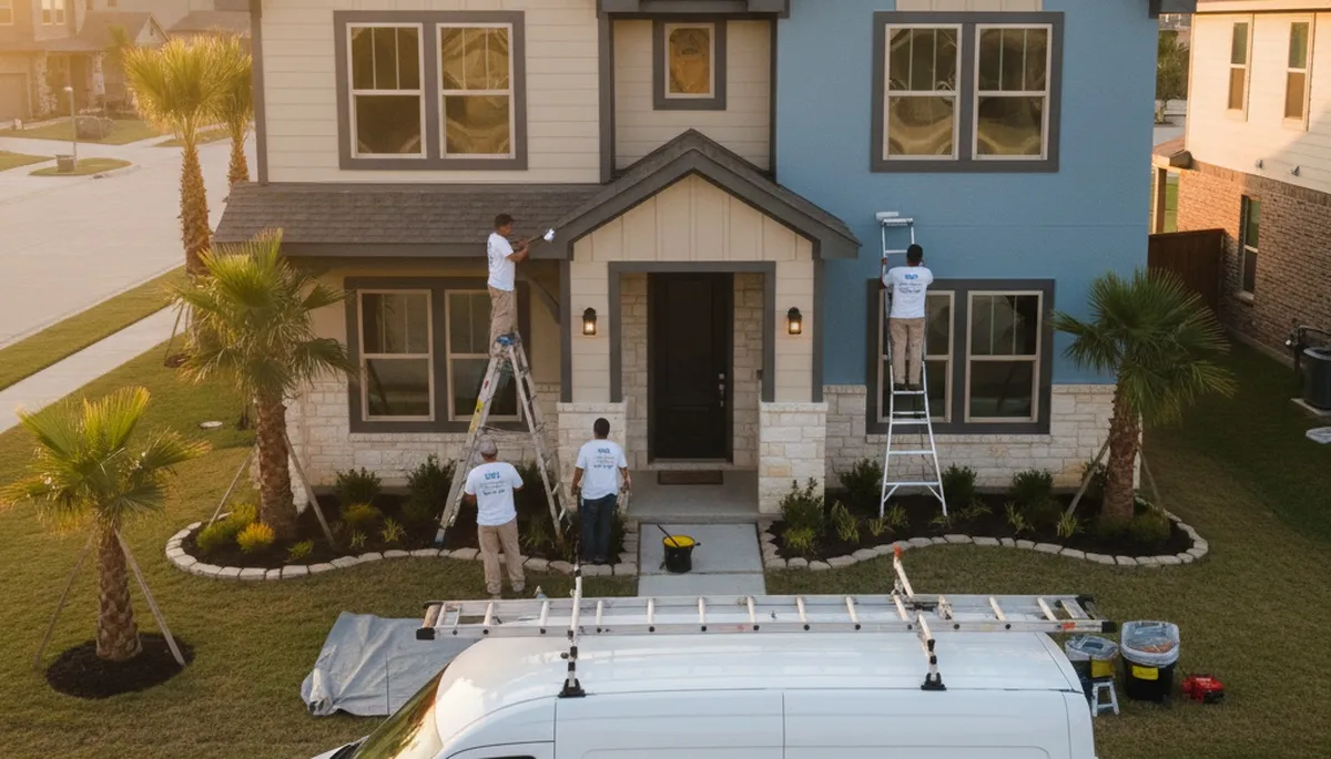 Professional house painters in San Antonio TX providing expert exterior residential painting services
