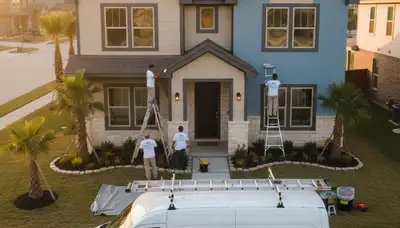 Professional house painters in San Antonio TX providing expert exterior residential painting services