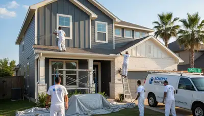 Professional house painters in San Antonio TX providing quality exterior and interior painting services