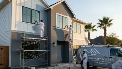Professional house painters in San Antonio TX providing expert residential exterior painting services