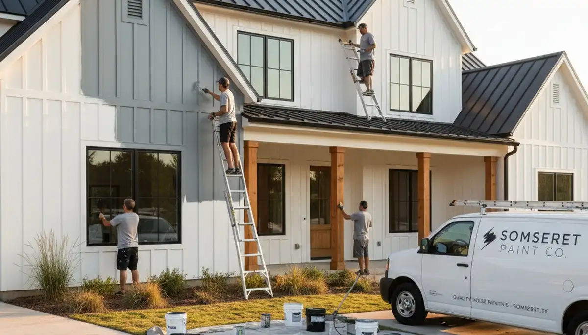 Professional house painters in San Antonio TX providing expert residential exterior painting services