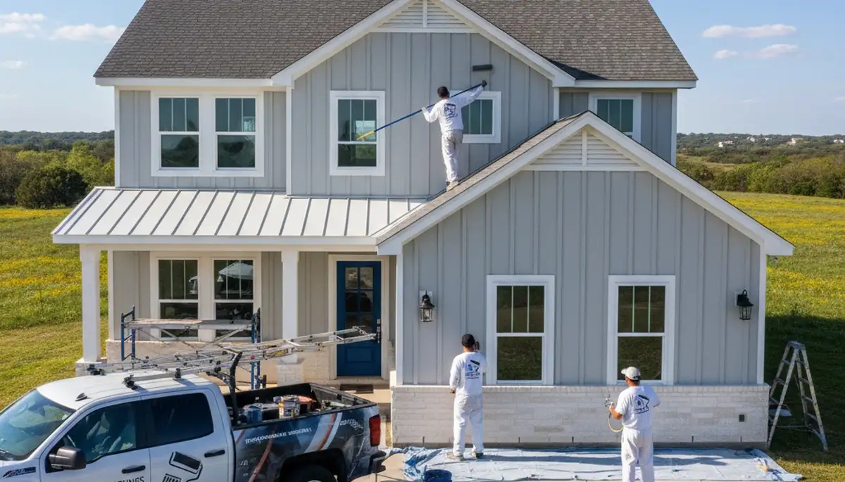 Professional house painters in San Antonio TX providing expert residential exterior painting services