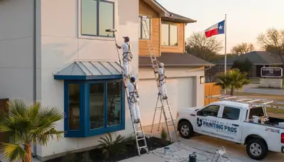 San Antonio, TX house painters providing professional interior and exterior painting services