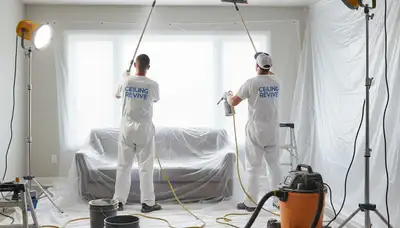 Professional popcorn ceiling removal by house painters in San Antonio, TX
