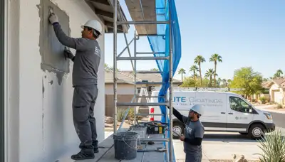 Professional stucco repair and house painting in San Antonio TX restoring cracked exterior walls