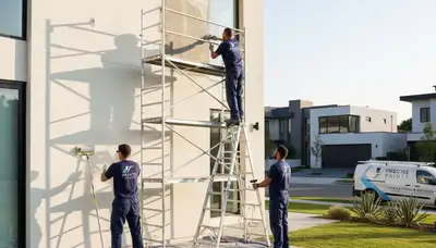 Professional stucco repair and painting on a San Antonio TX home exterior by local restoration experts